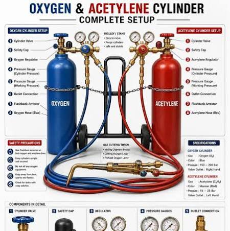 Acetylene Cylinder & Regulator
